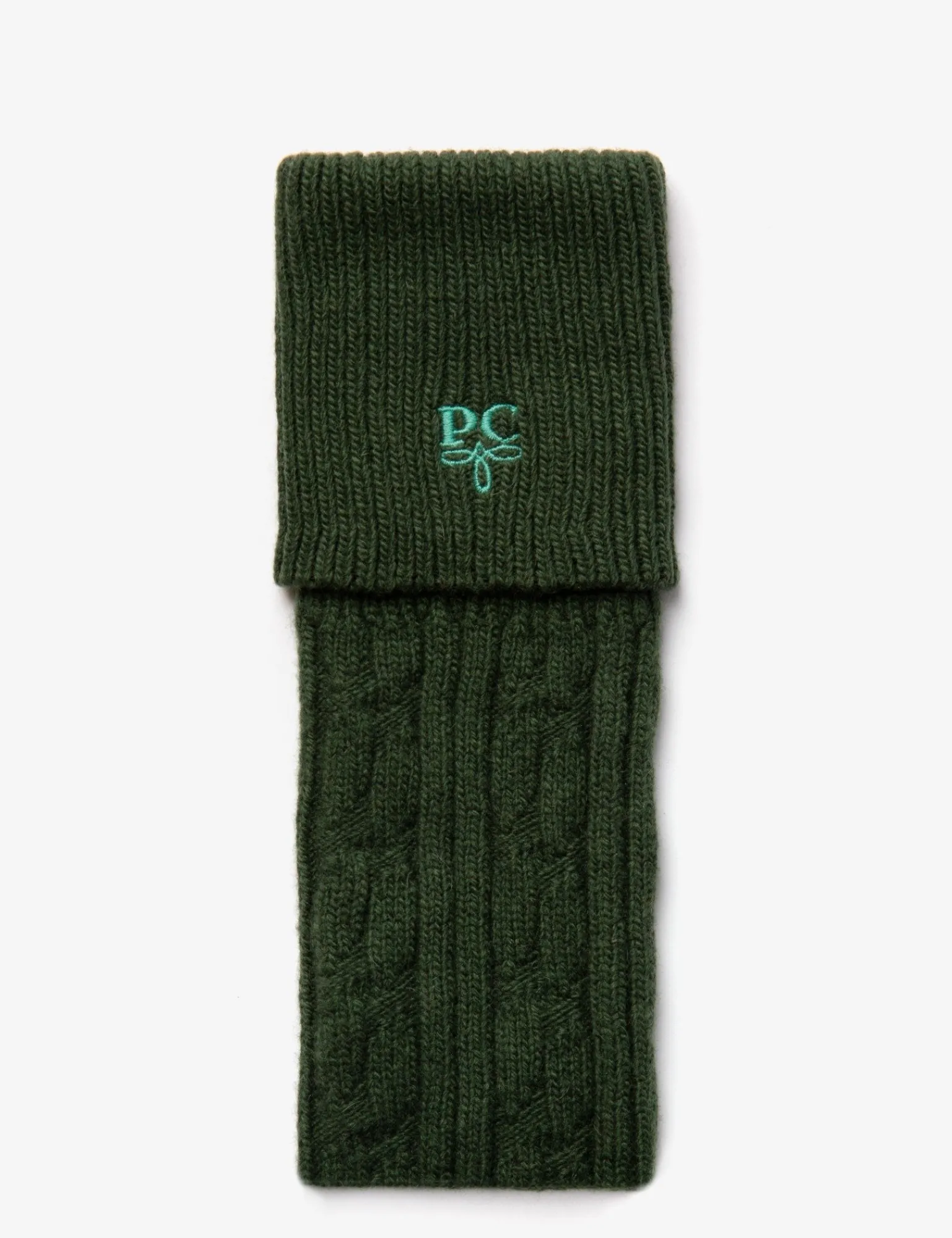 Penelope Chilvers Cashmere Cable Boot Socks Khaki Best