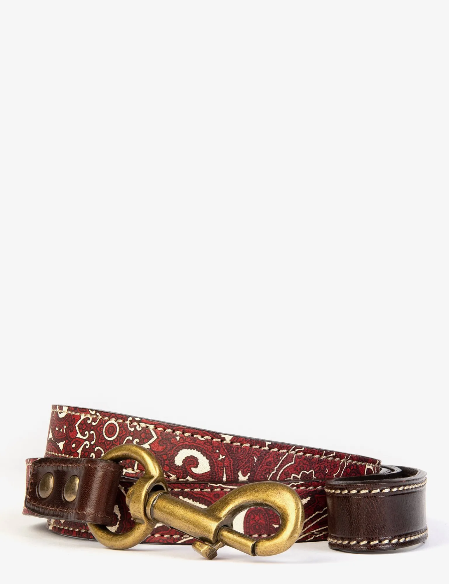 Penelope Chilvers Paisley Dog Lead Red Discount