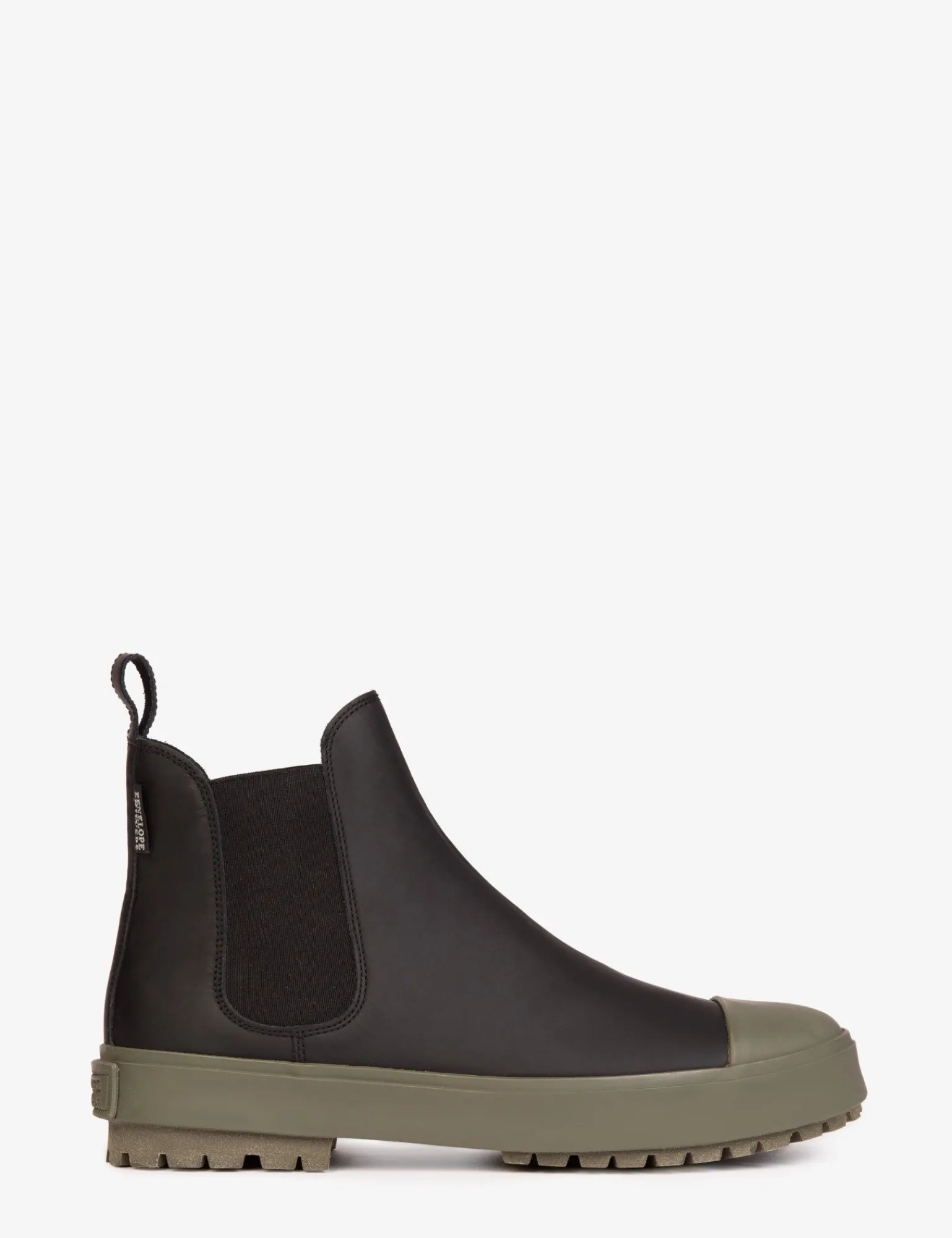 Penelope Chilvers Jump Waterproof Leather Boot Black/Khaki Clearance