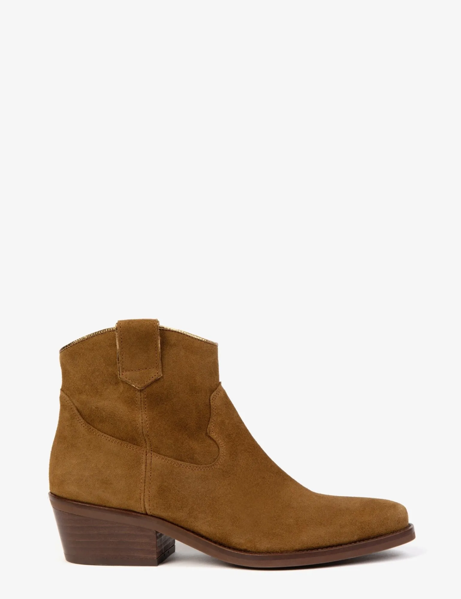 Penelope Chilvers Cassidy Suede Cowboy Boot Tan New