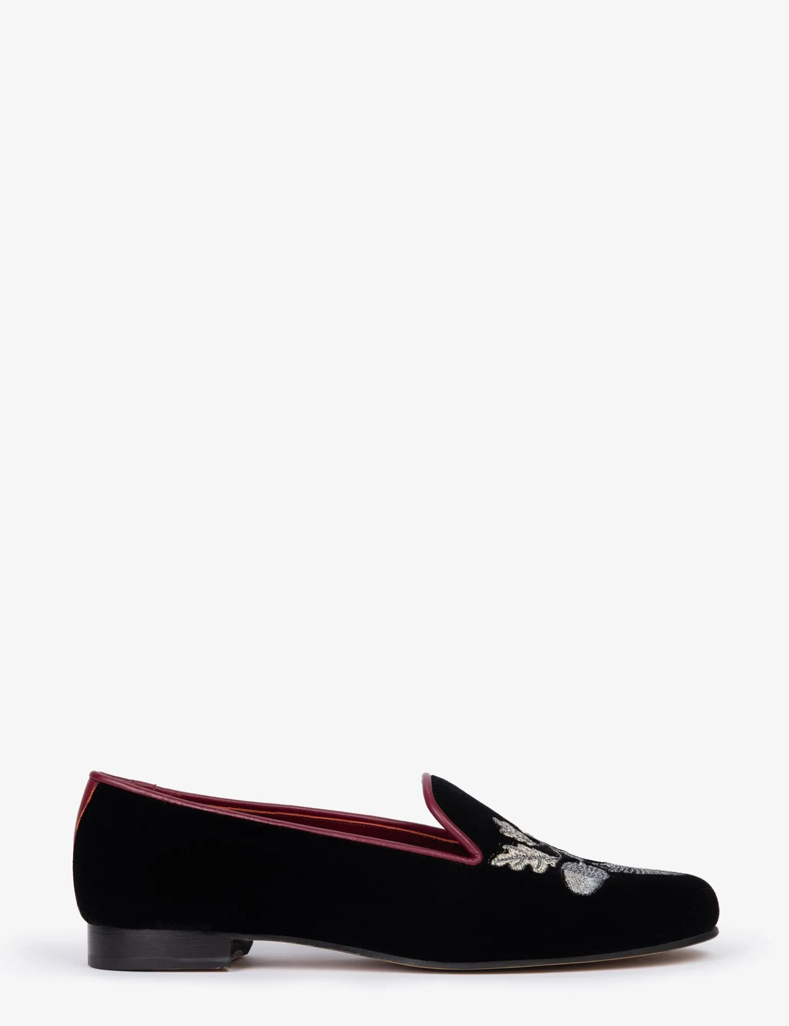 Penelope Chilvers Dandy Velvet Acorn Slipper Black Fashion