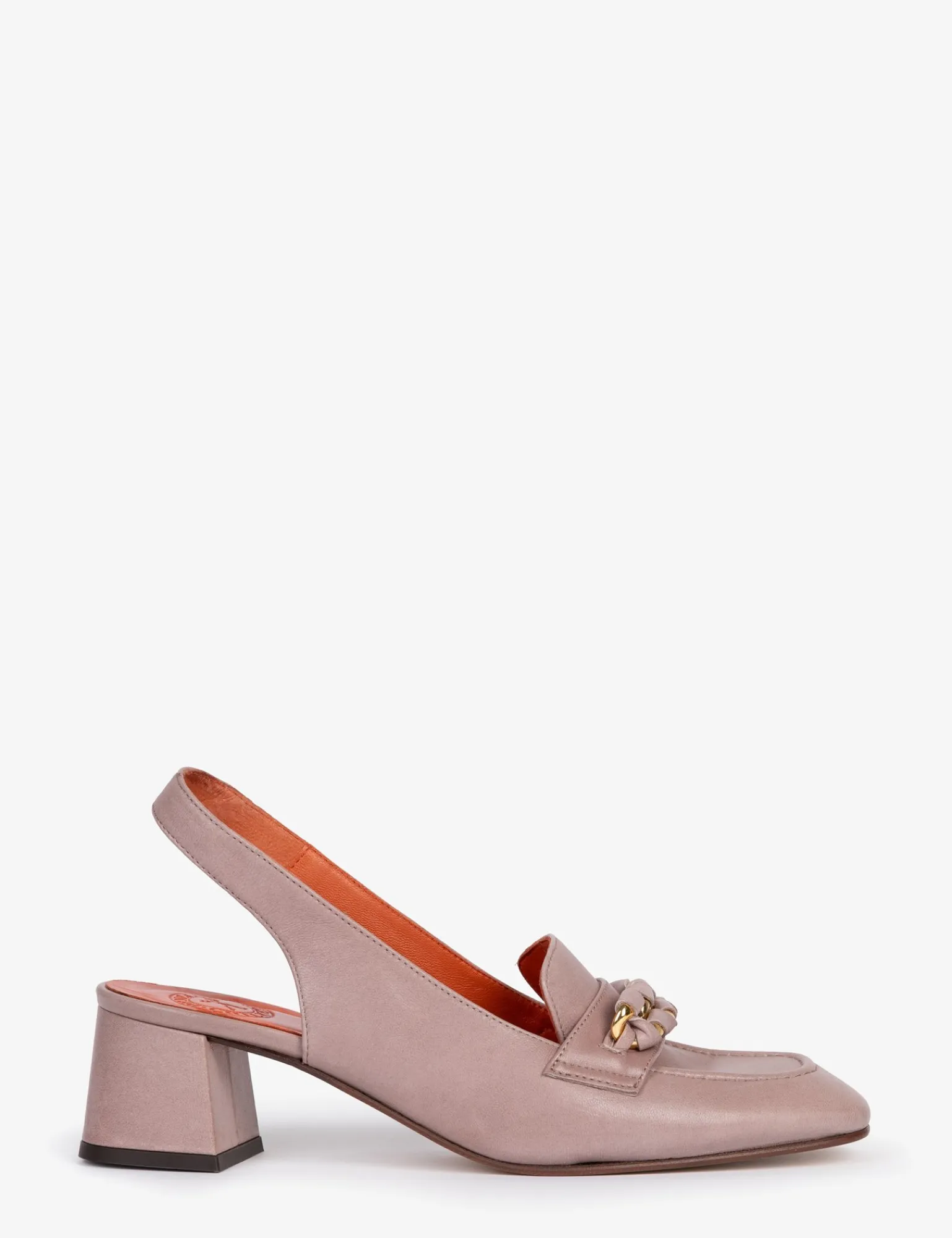 Penelope Chilvers Mid Lorenzo Slingback Leather Loafer Amethyst Outlet