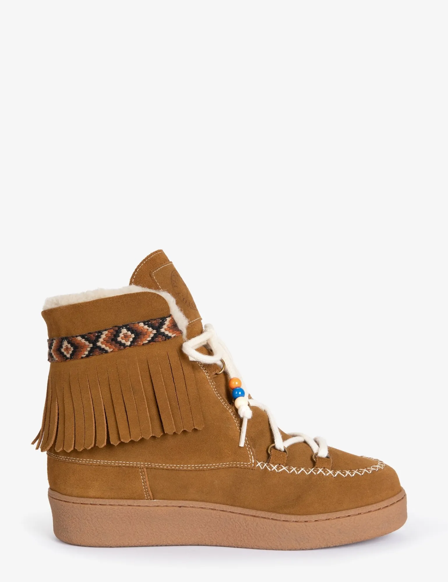 Penelope Chilvers Cabin Suede Wool-Lined Boot Tan Discount
