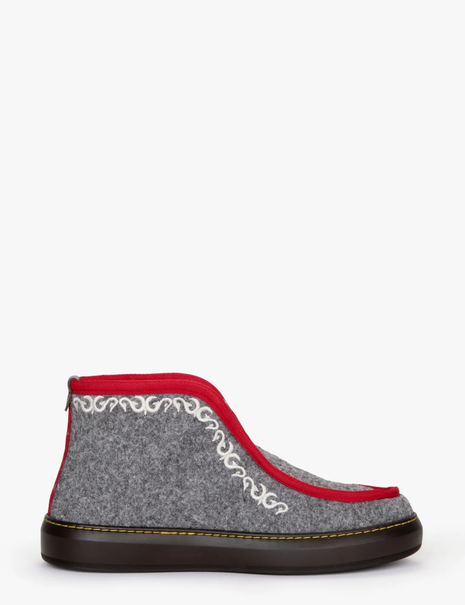 Penelope Chilvers Inuit Embroidered Felt Wool-Lined Slipper FlannelGrey Discount