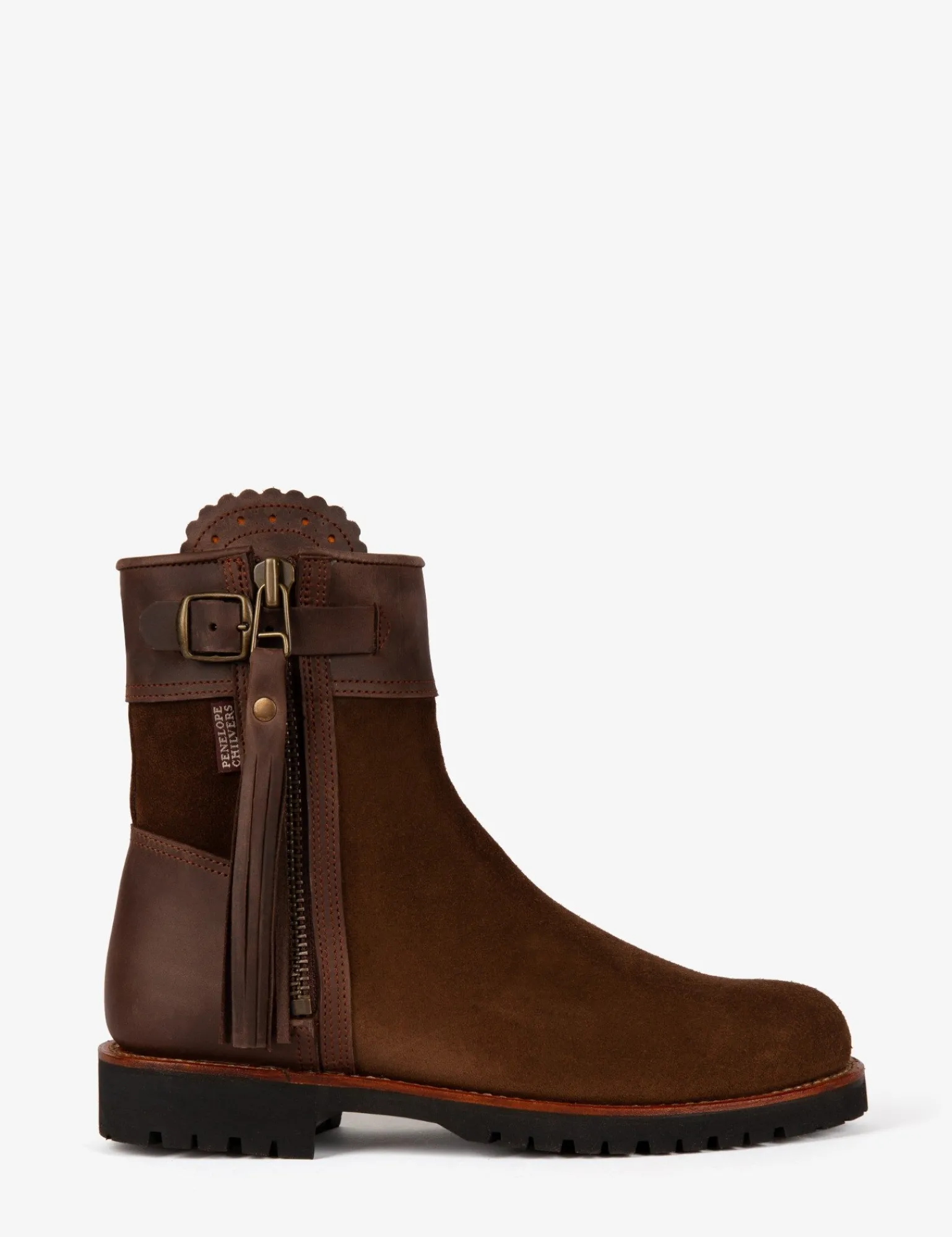 Penelope Chilvers Inclement Cropped Tassel Boot DarkOak Discount