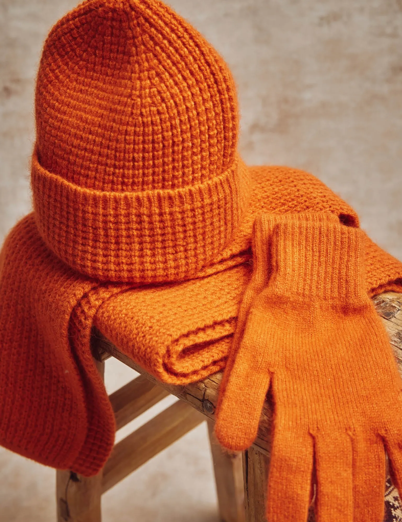 Penelope Chilvers Hadrian Lambswool Beanie Orange Fashion