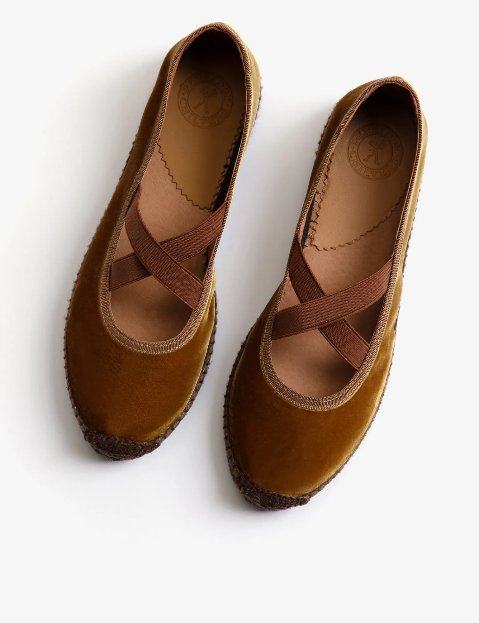 Penelope Chilvers Chico Velvet Espadrille Saffron Outlet