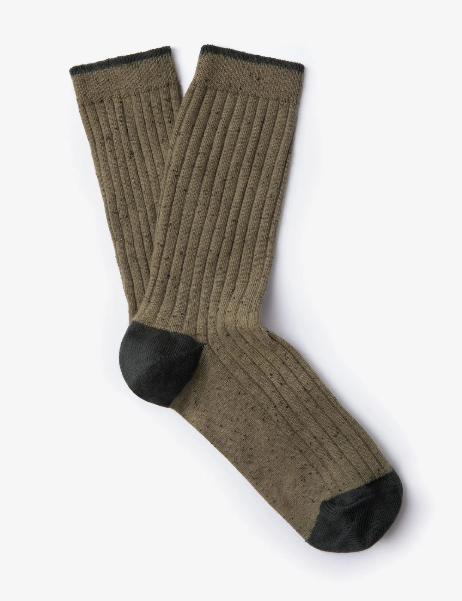 Penelope Chilvers Marled Cotton Sock Khaki Clearance