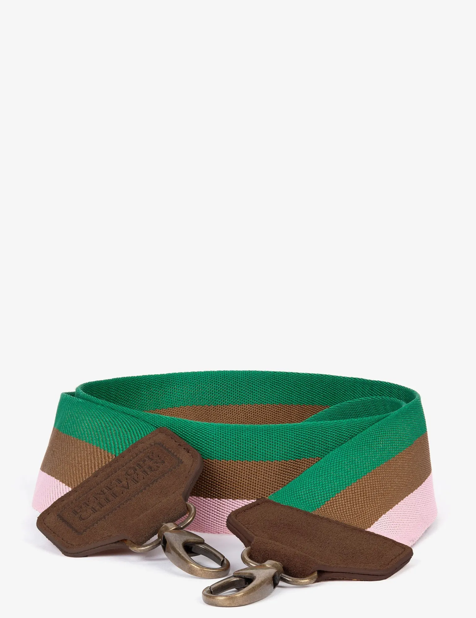 Penelope Chilvers Stripe Bag Strap Khaki/Pink Outlet