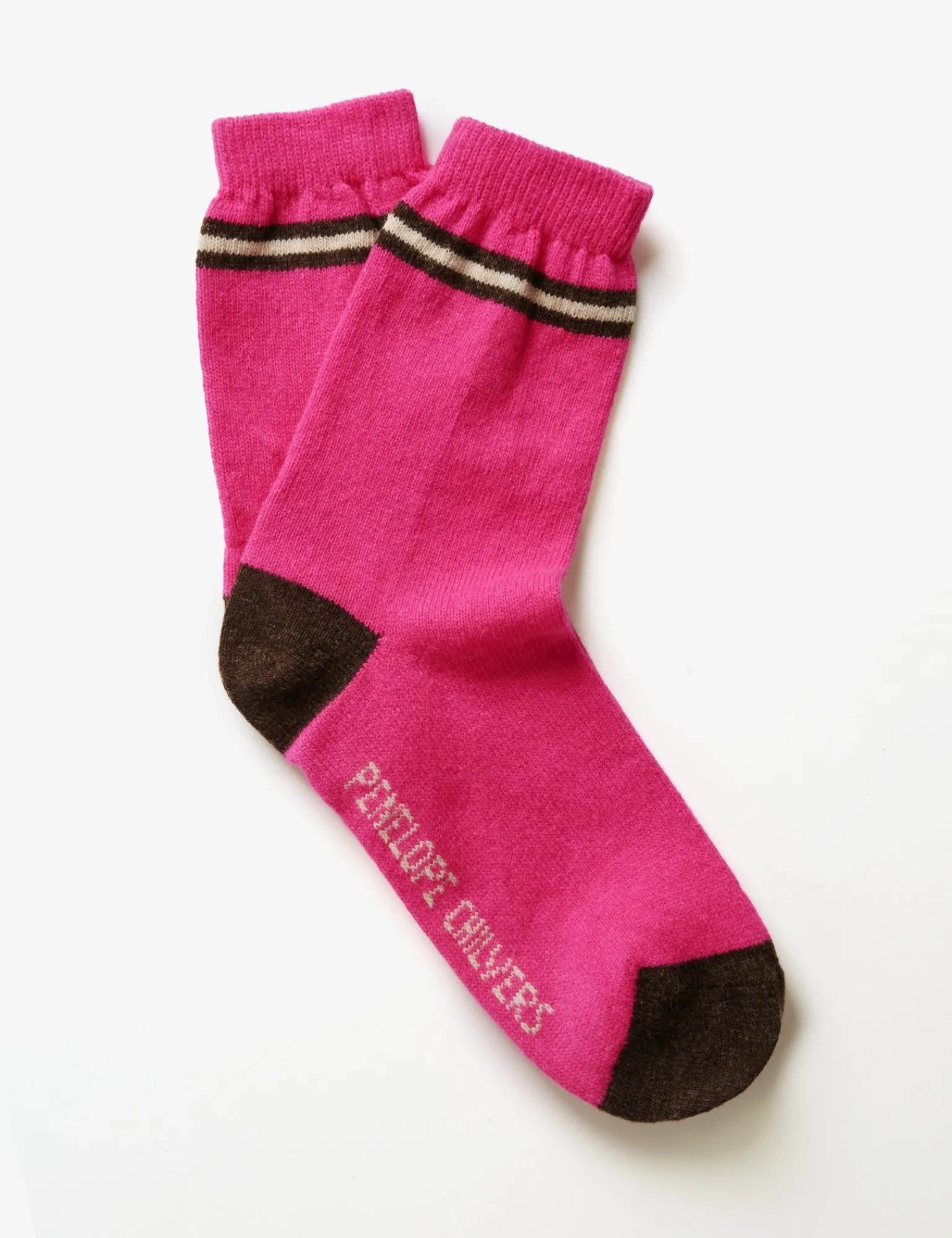 Penelope Chilvers Wool Socks Brown/Pink Online