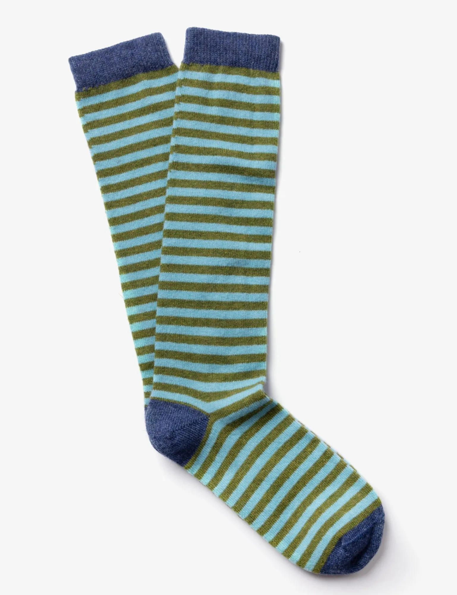 Penelope Chilvers Long Lambswool Candy Stripe Sock Forget-Me-Not Sale