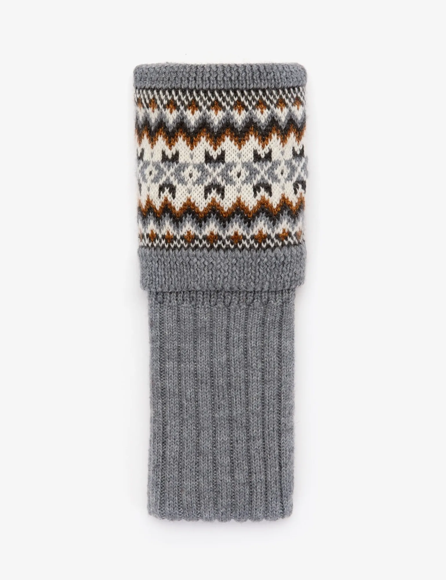 Penelope Chilvers Highland Fairisle Boot Sock Grey/Multi Sale