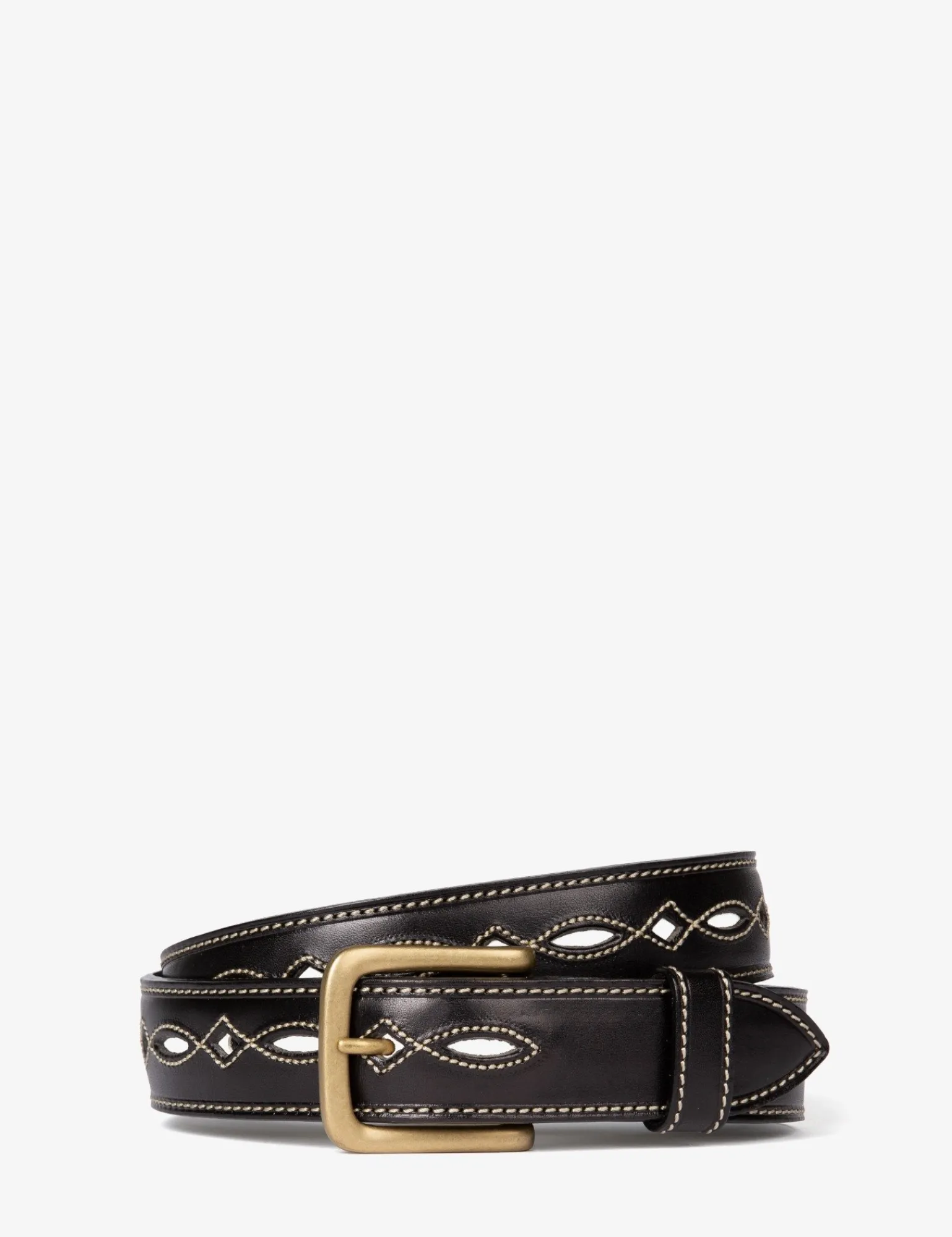Penelope Chilvers Caramelo Leather Belt Black/White Fashion
