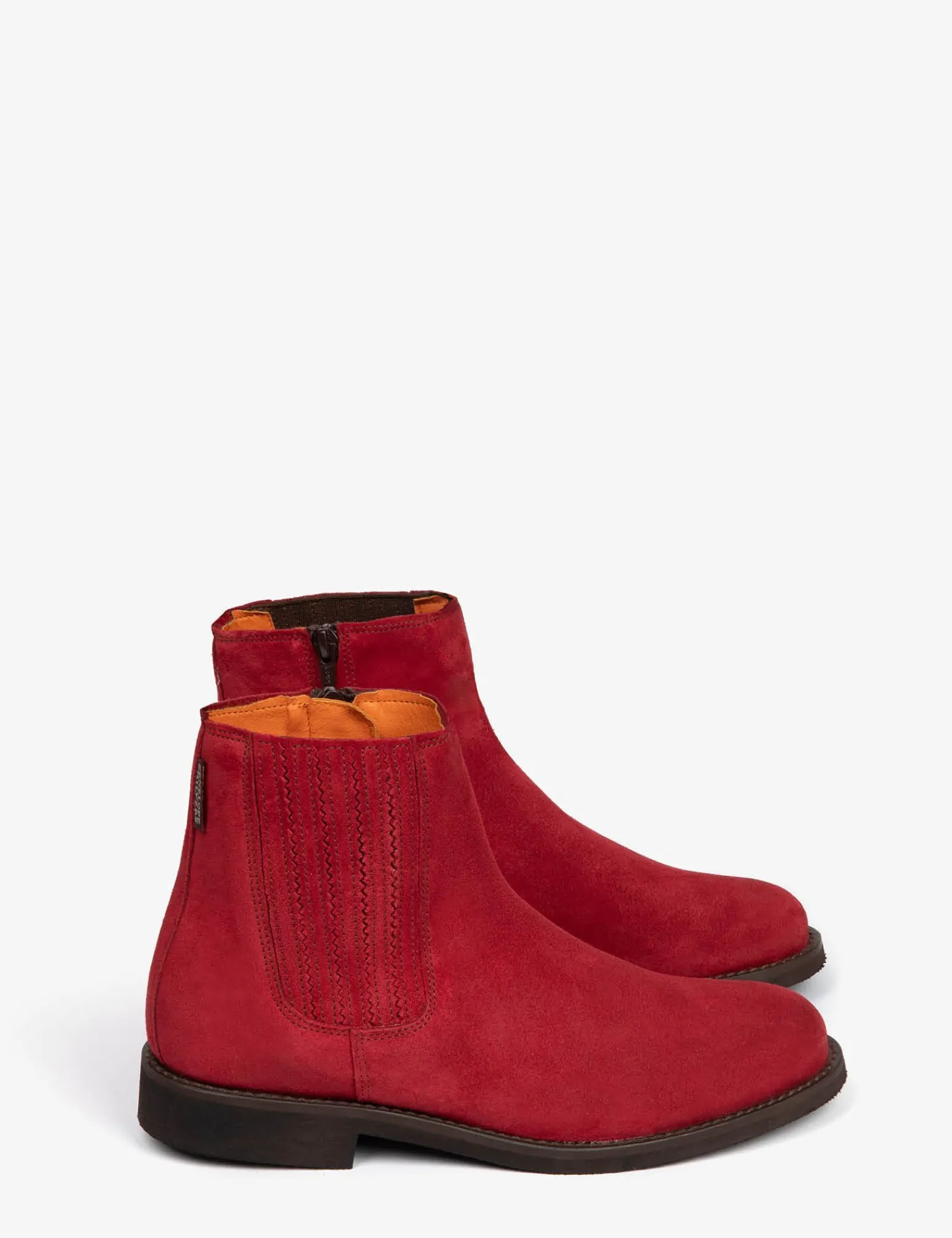 Penelope Chilvers Chelsea Suede Boot Red Fashion