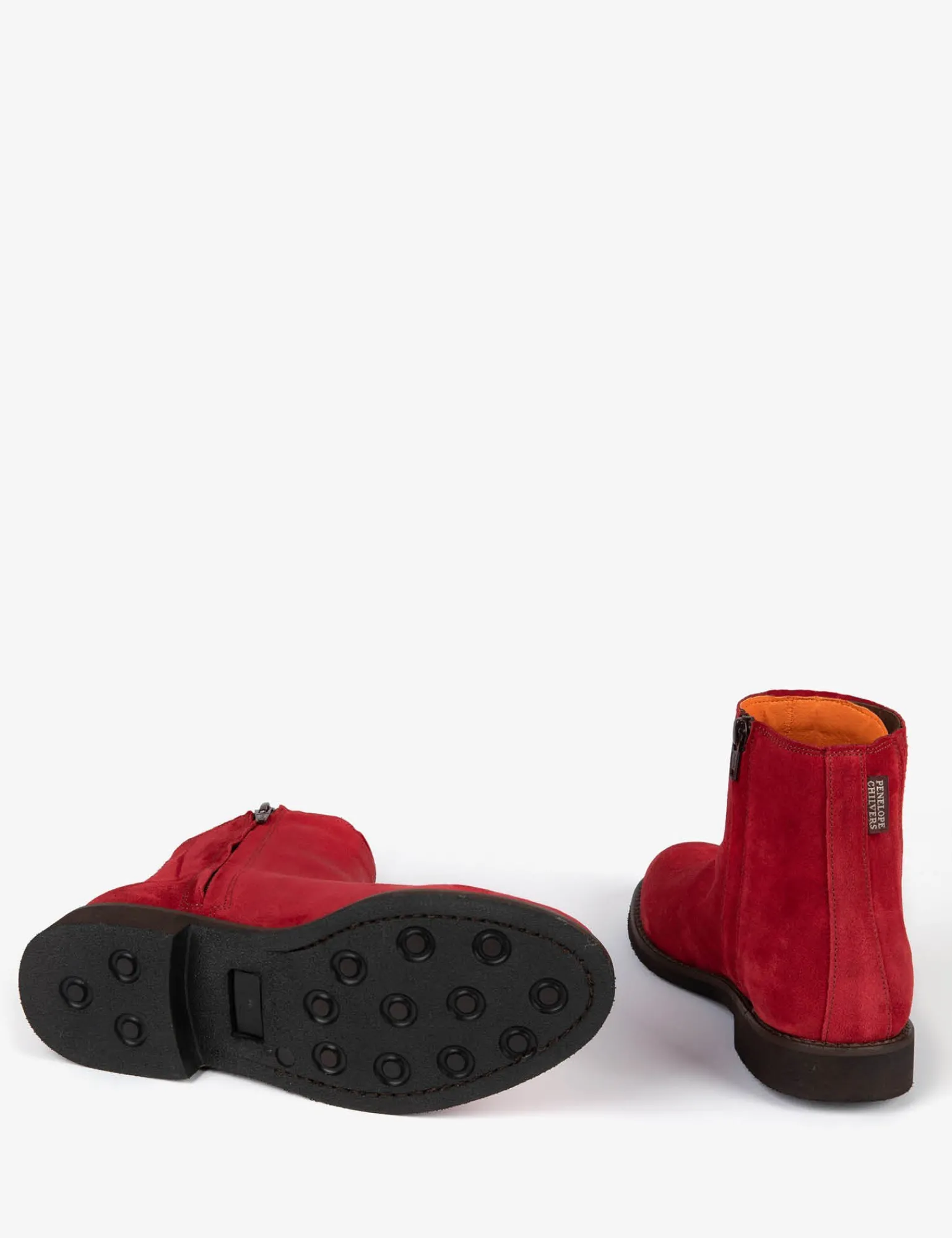 Penelope Chilvers Chelsea Suede Boot Red Fashion