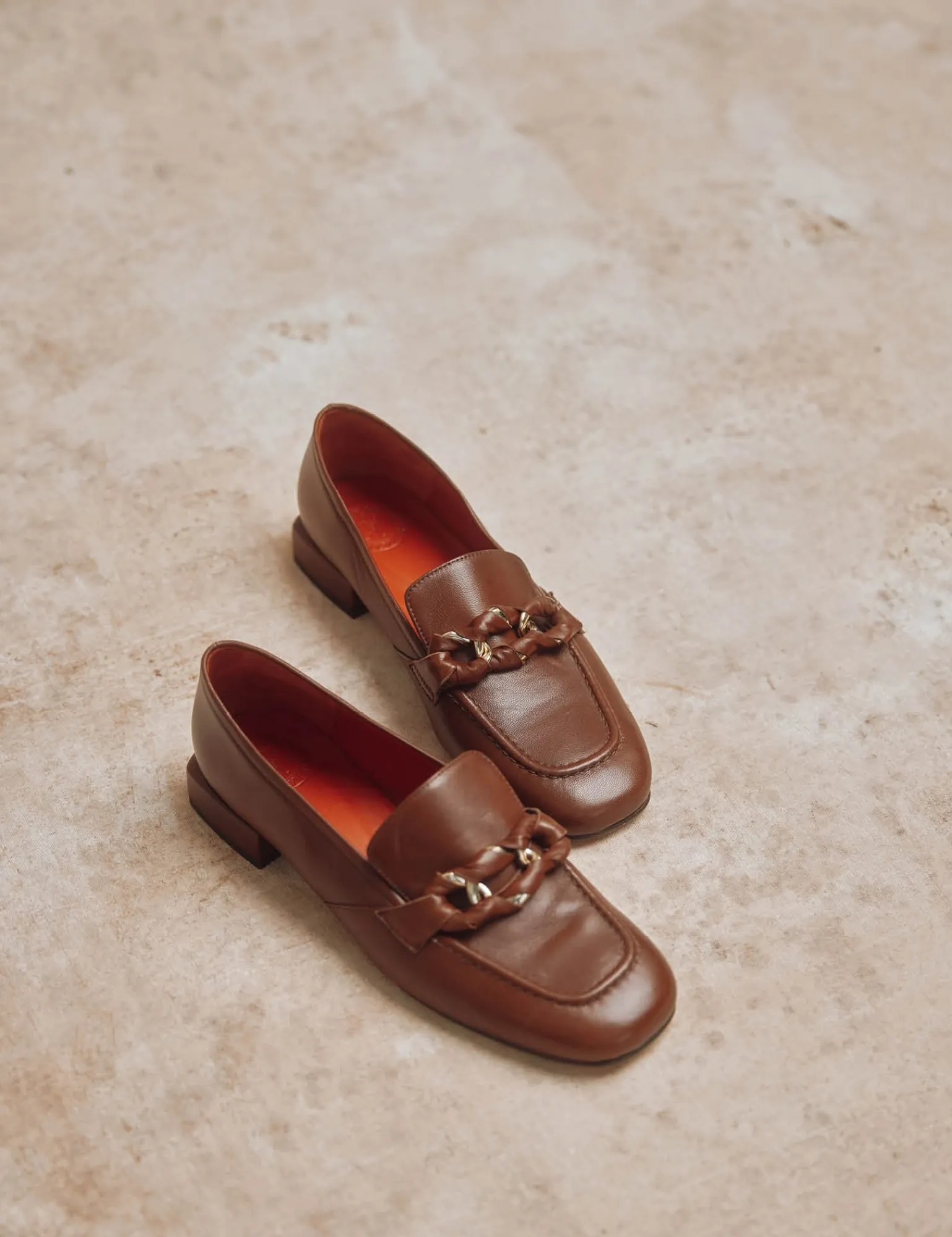 Penelope Chilvers Low Lorenzo Leather Loafer Cognac Fashion
