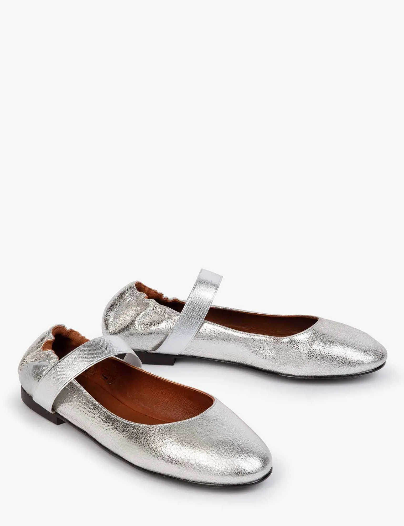 Penelope Chilvers Rock And Roll Leather Shoe Silver Hot