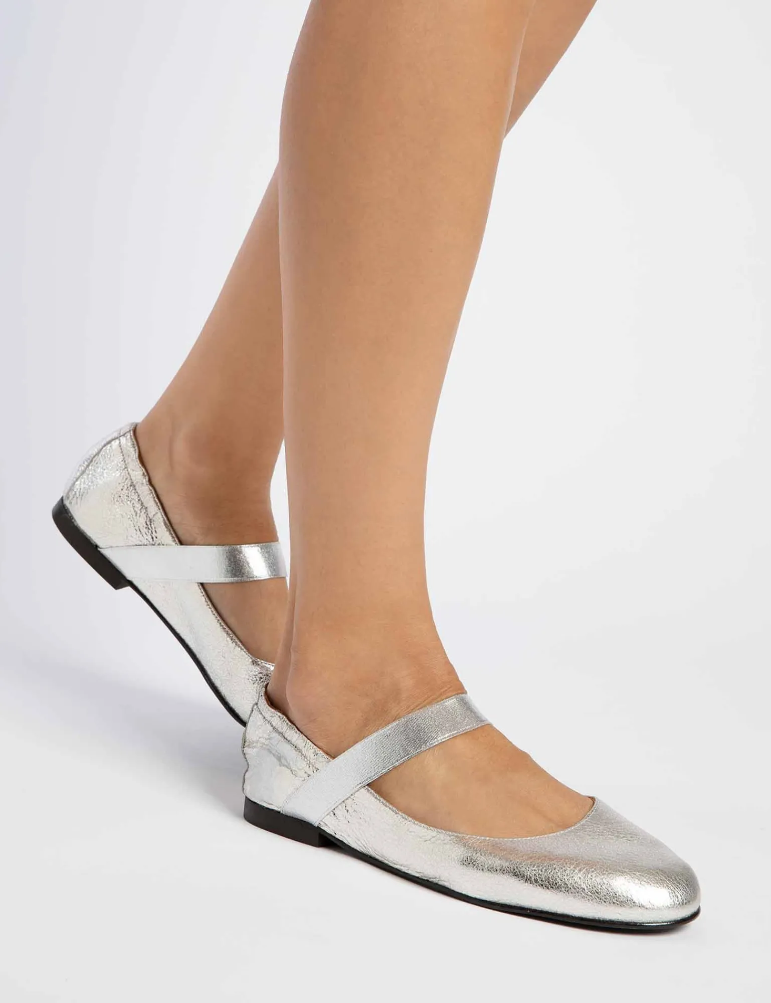 Penelope Chilvers Rock And Roll Leather Shoe Silver Hot