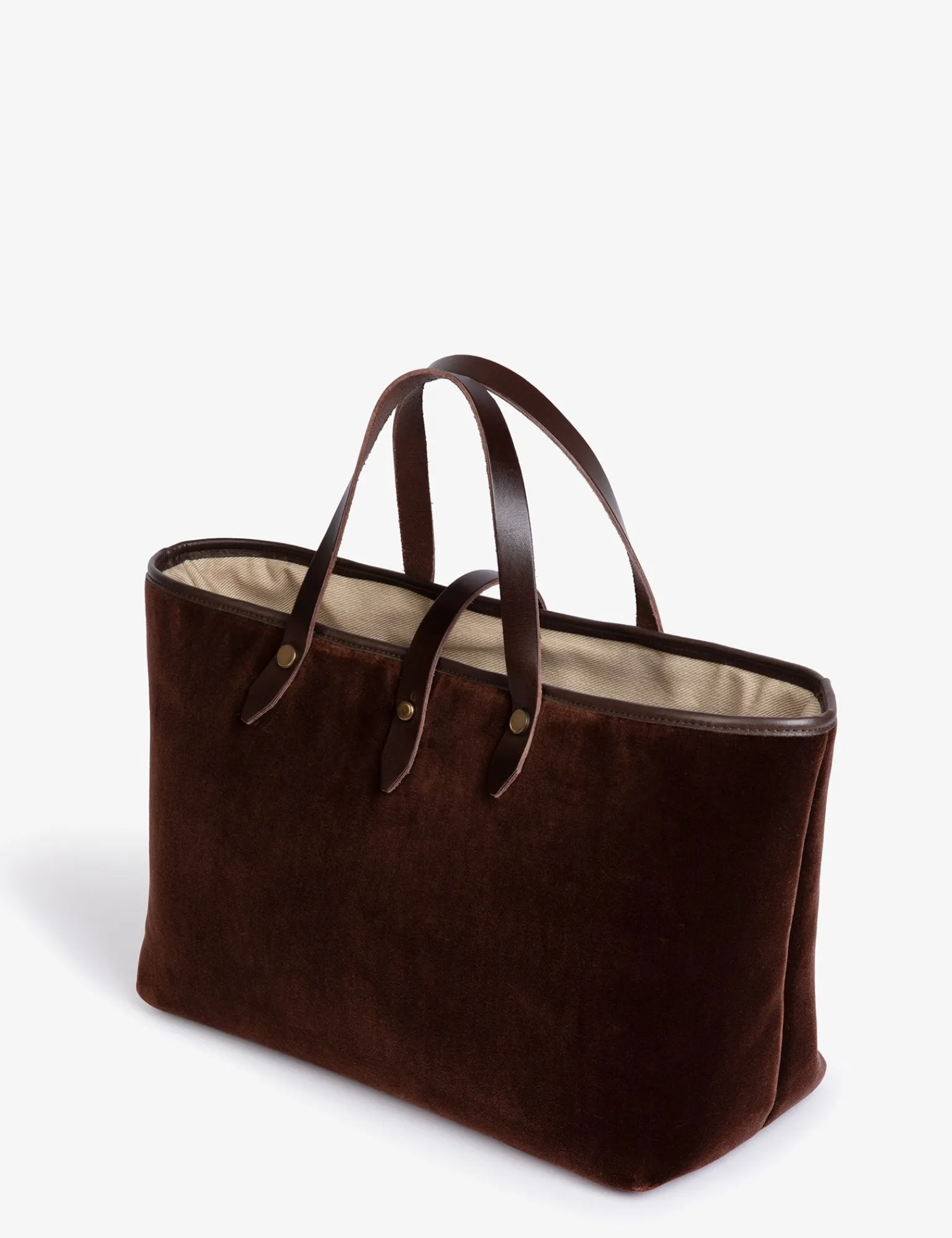 Penelope Chilvers Mini Velvet Tote Nut Clearance