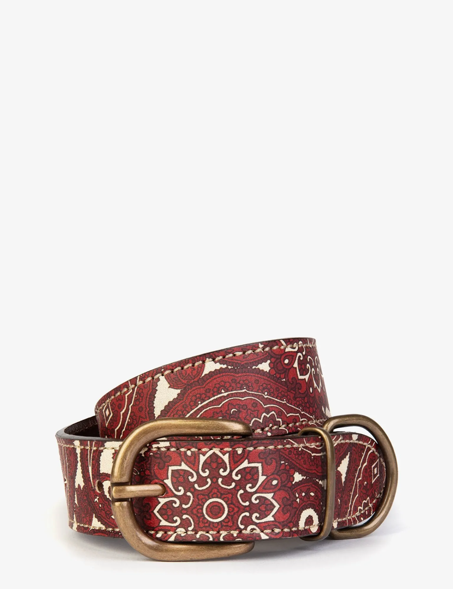 Penelope Chilvers Paisley Dog Collar Red New