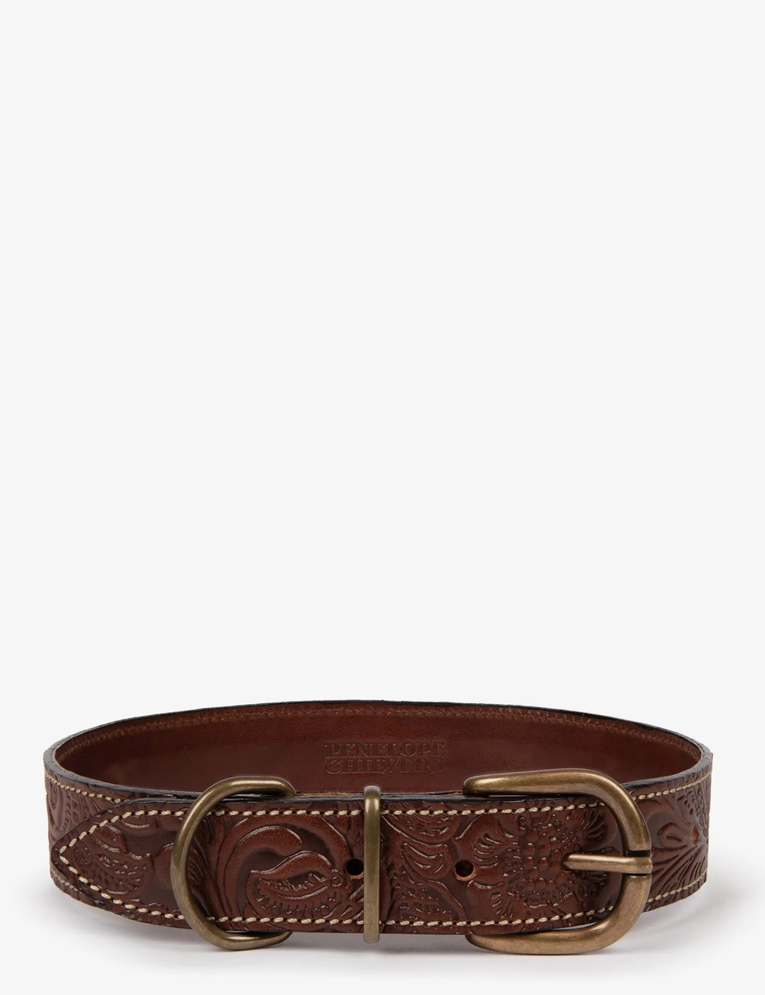 Penelope Chilvers Cordoban Dog Collar Brown Sale
