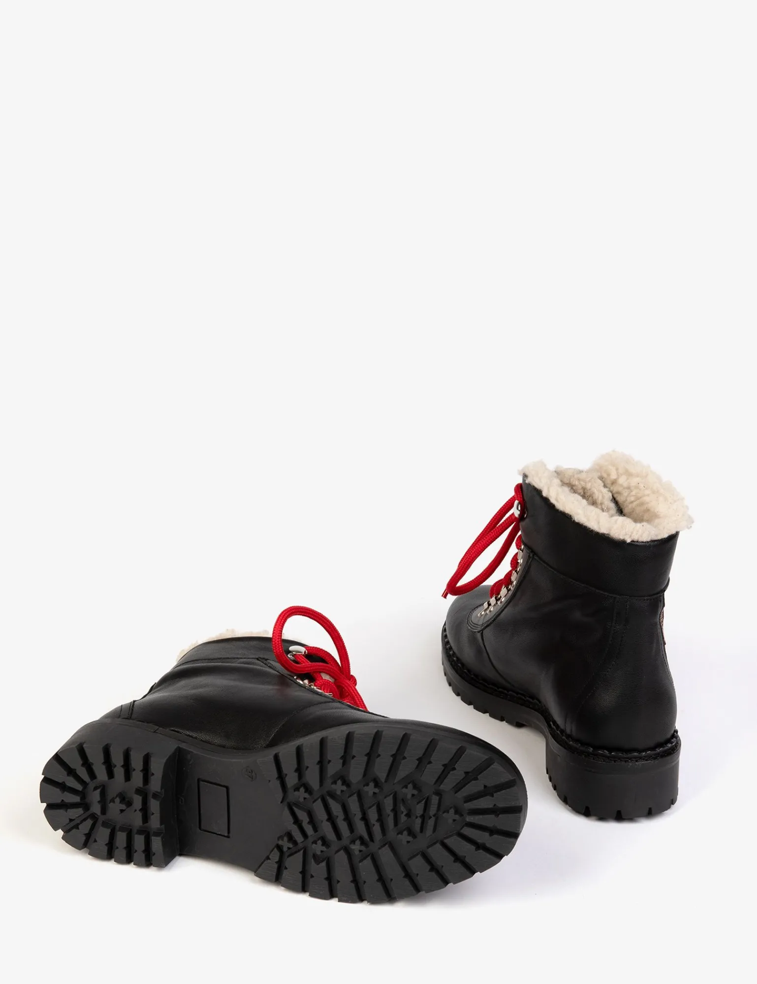 Penelope Chilvers Cortina Leather Shearling Boot Black/Black Clearance