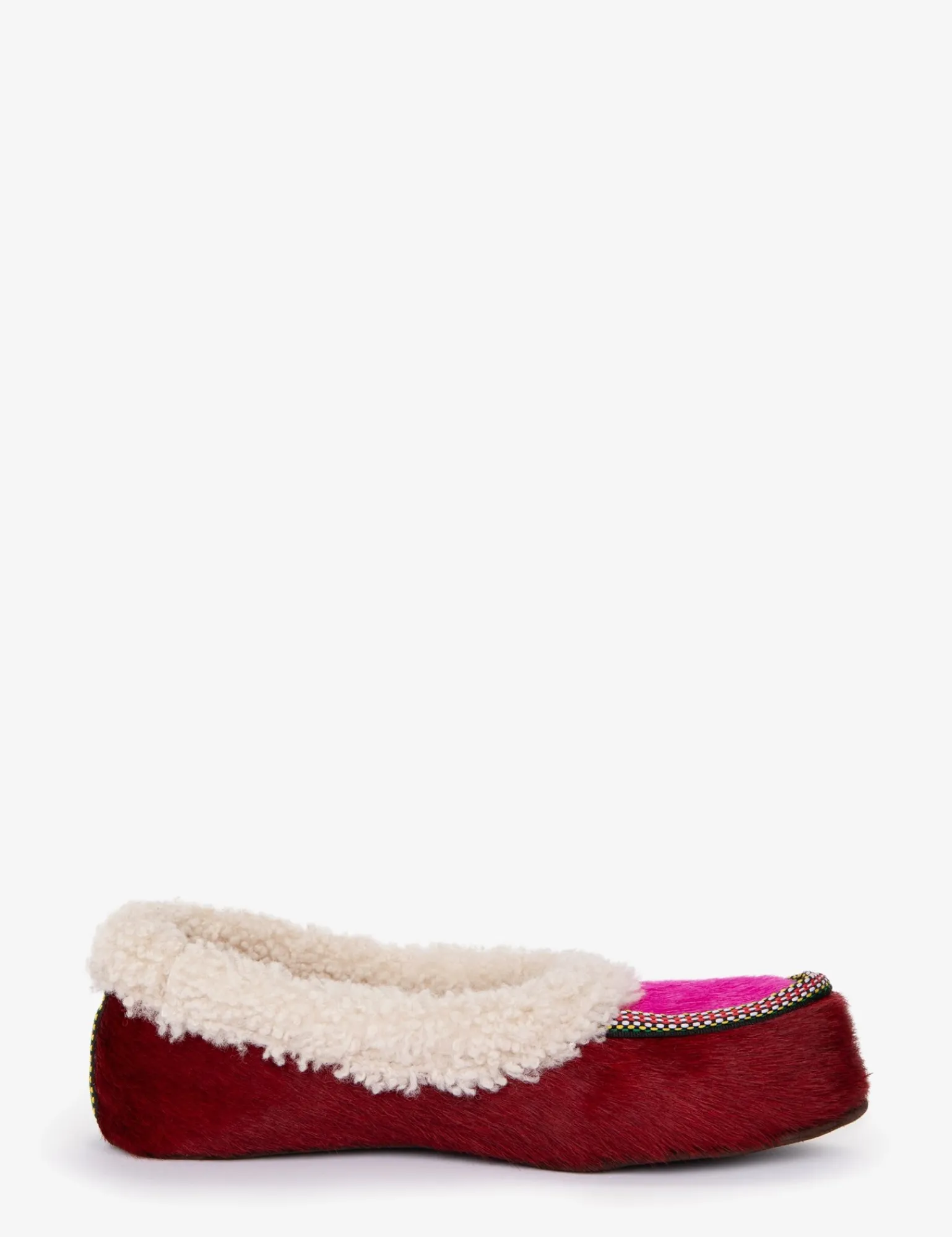 Penelope Chilvers Polar Pony Slipper Bordeaux/Fuchsia Hot