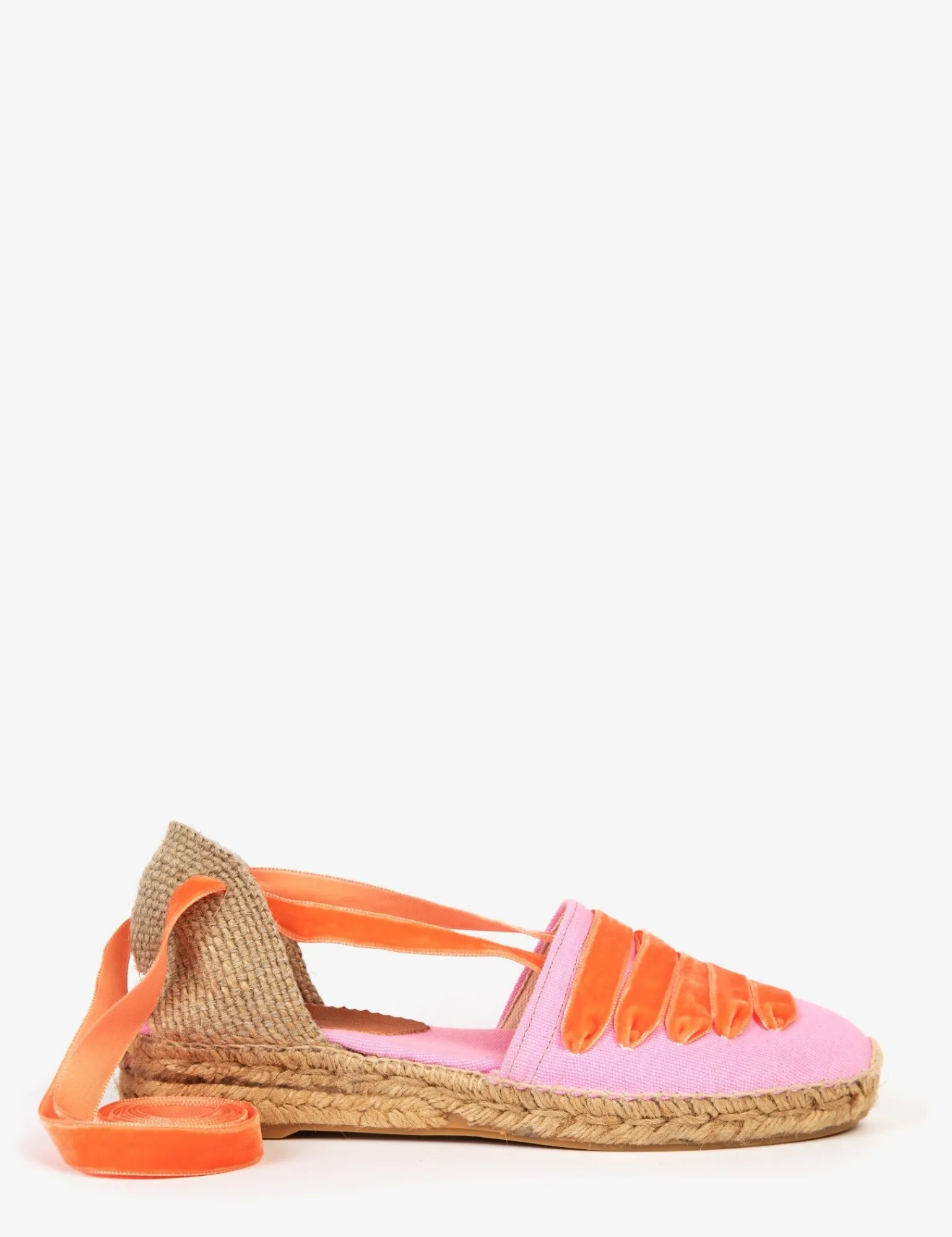 Penelope Chilvers Low Valenciana Dali Espadrille Pink/Coral Hot
