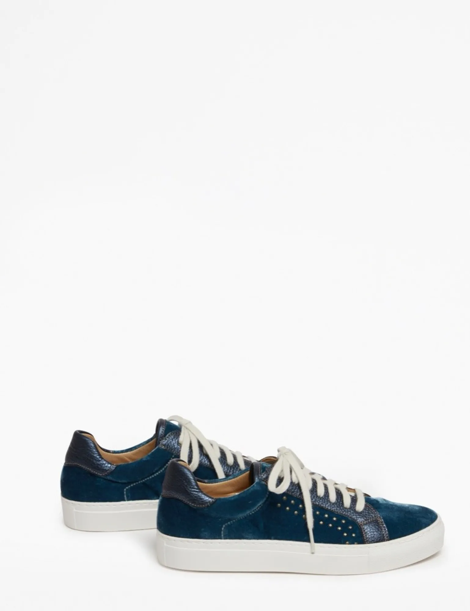 Penelope Chilvers Paradise Velvet/Metallic Trainer Indigo/Ink Clearance