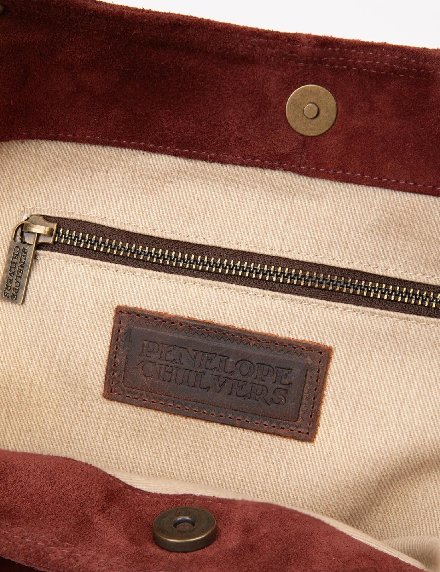 Penelope Chilvers Pillow Suede Bag Russet Outlet