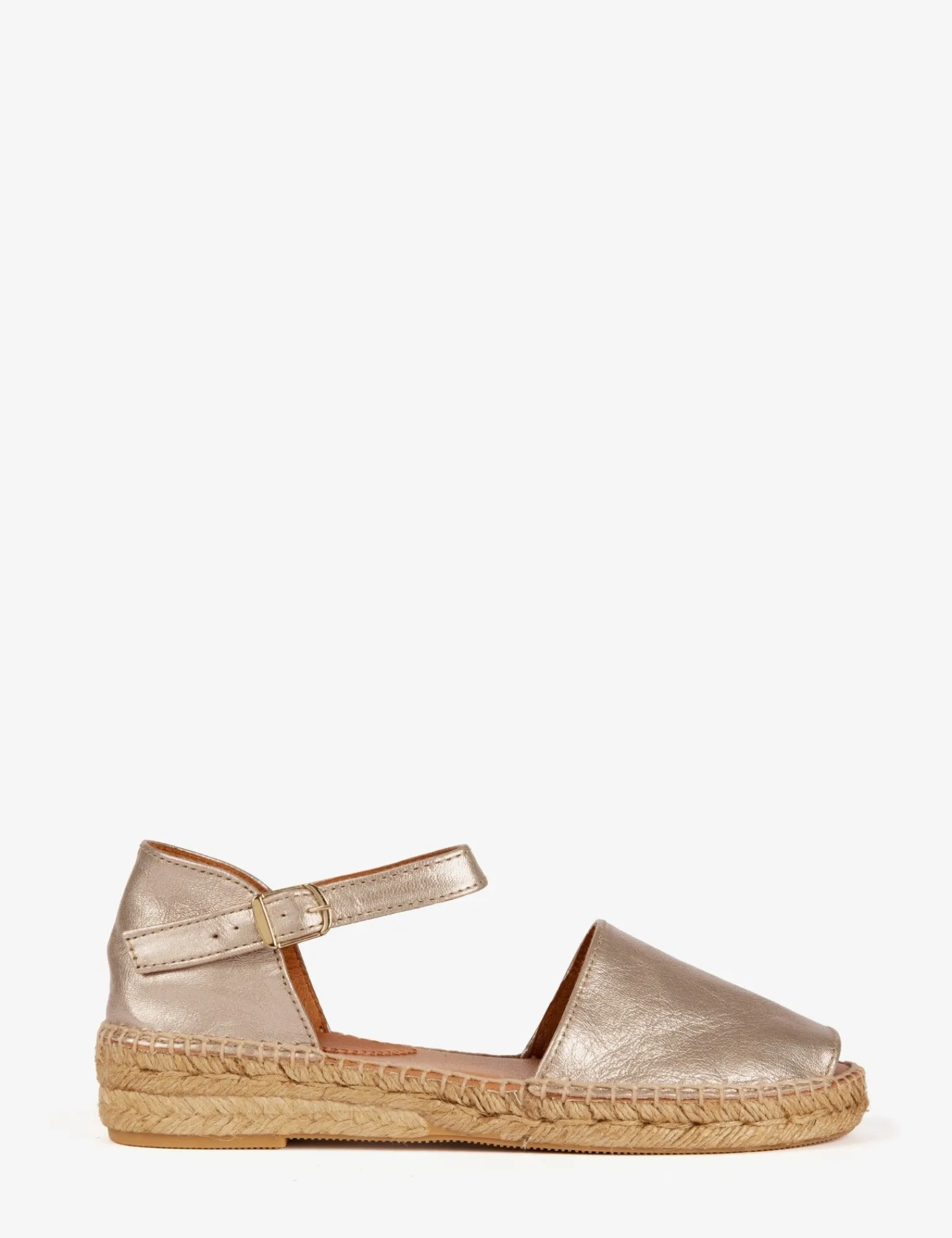 Penelope Chilvers Montserrat Leather Espadrille Champagne Online