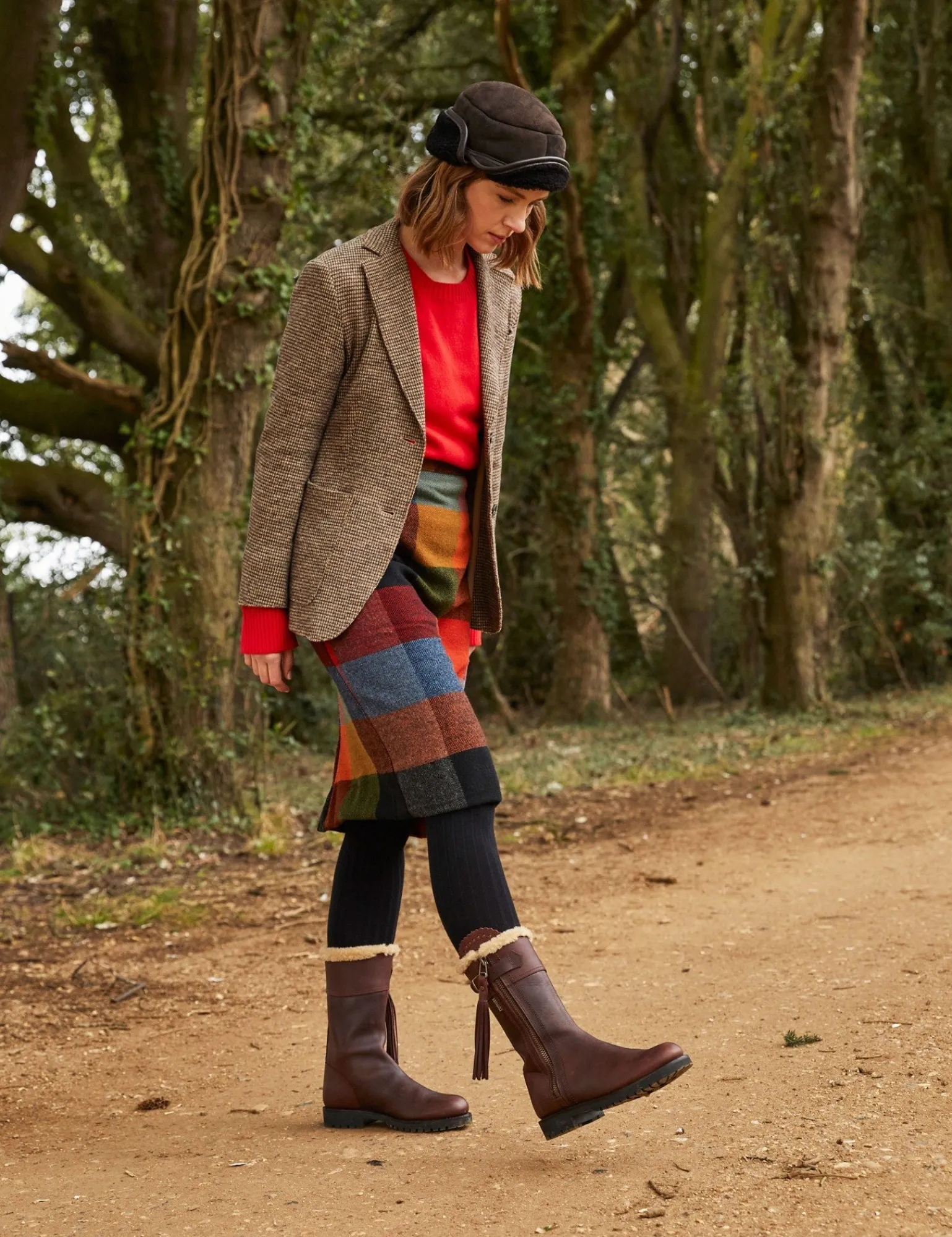 Penelope Chilvers Midcalf Lined Tassel Boot Conker Sale