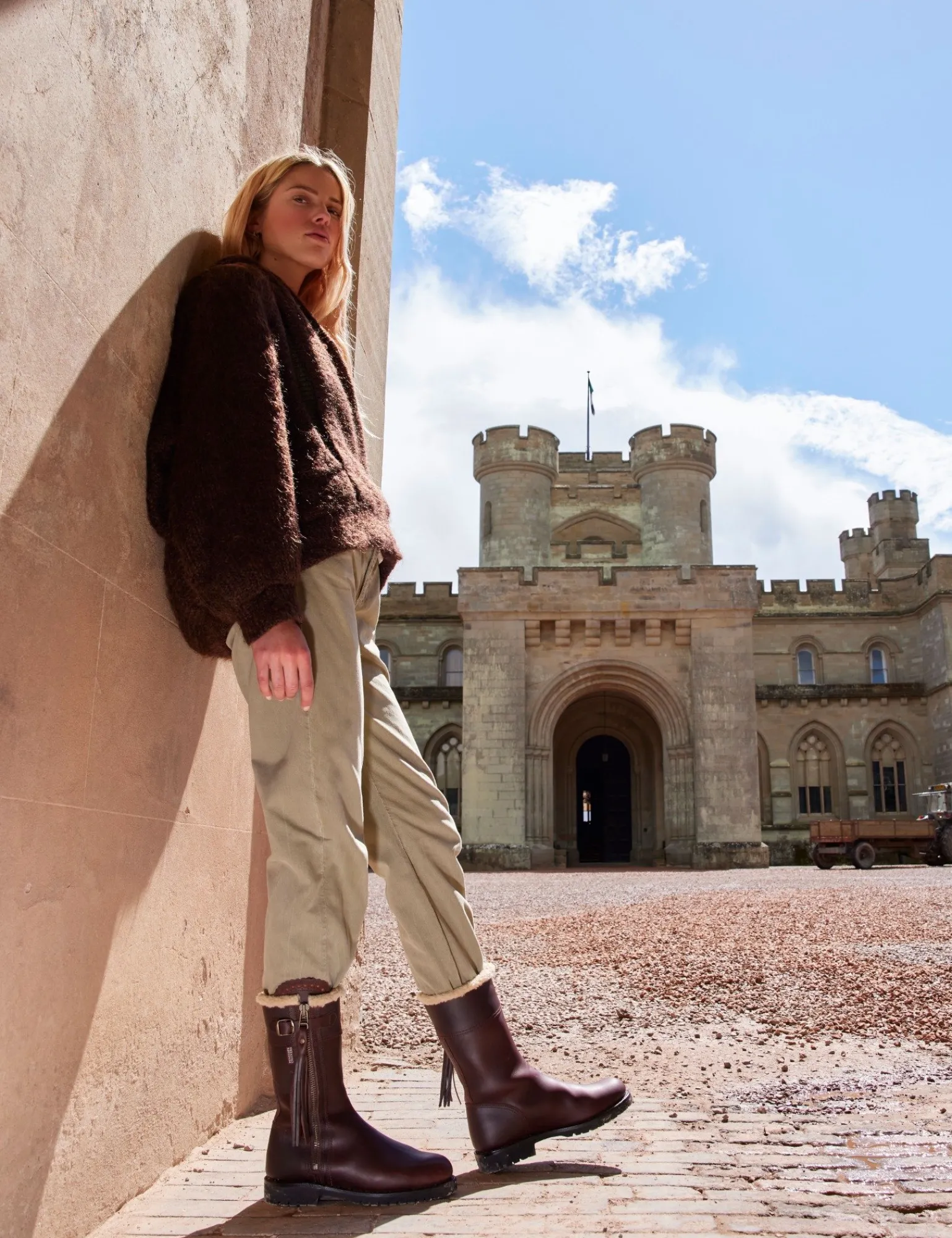 Penelope Chilvers Midcalf Lined Tassel Boot Conker Sale