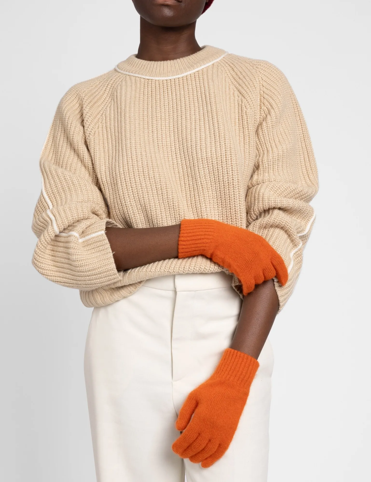 Penelope Chilvers Hadrian Lambswool Gloves Orange Sale