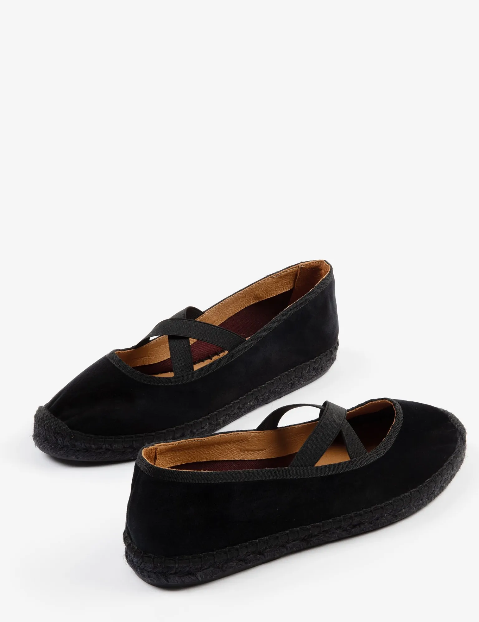 Penelope Chilvers Chico Velvet Espadrille Black New