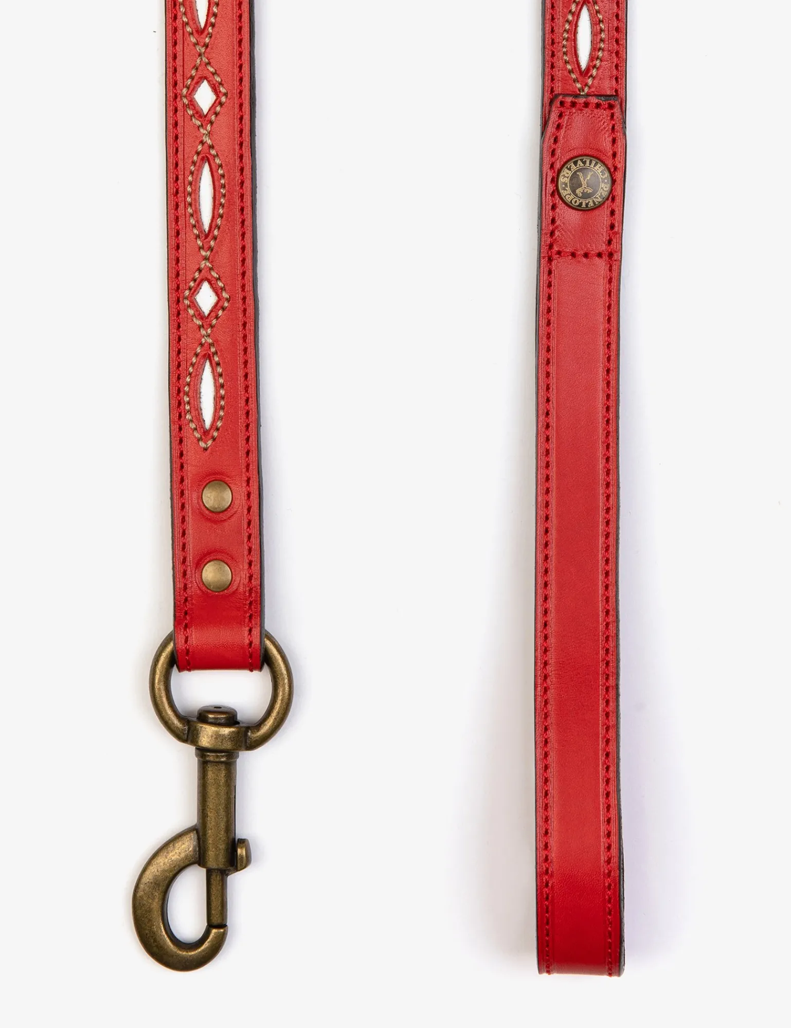 Penelope Chilvers Leather Caramelo Dog Lead Red New