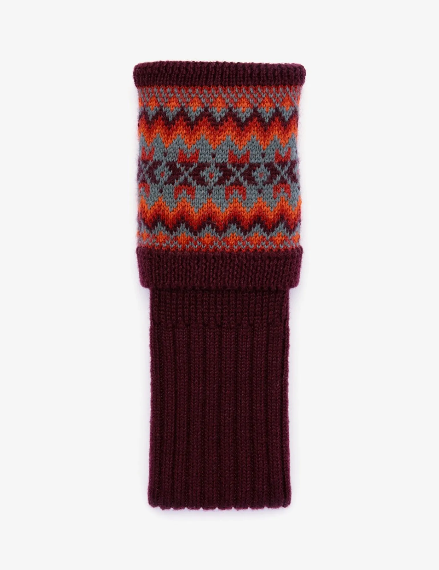 Penelope Chilvers Highland Fairisle Boot Sock Mulberry/Multi Fashion