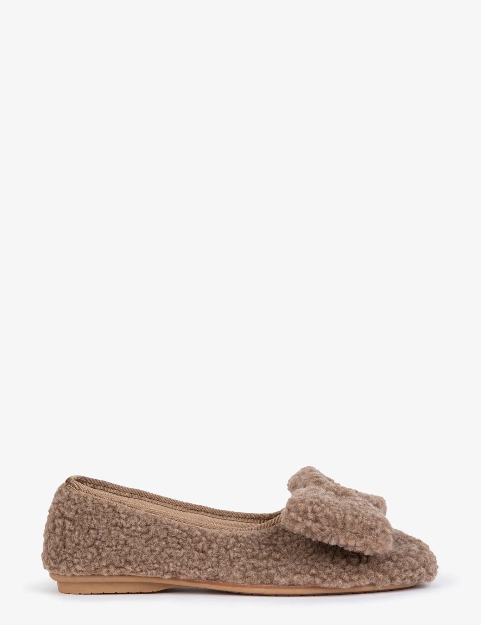 Penelope Chilvers Celeste Shearling Bow Slipper Taupe Best
