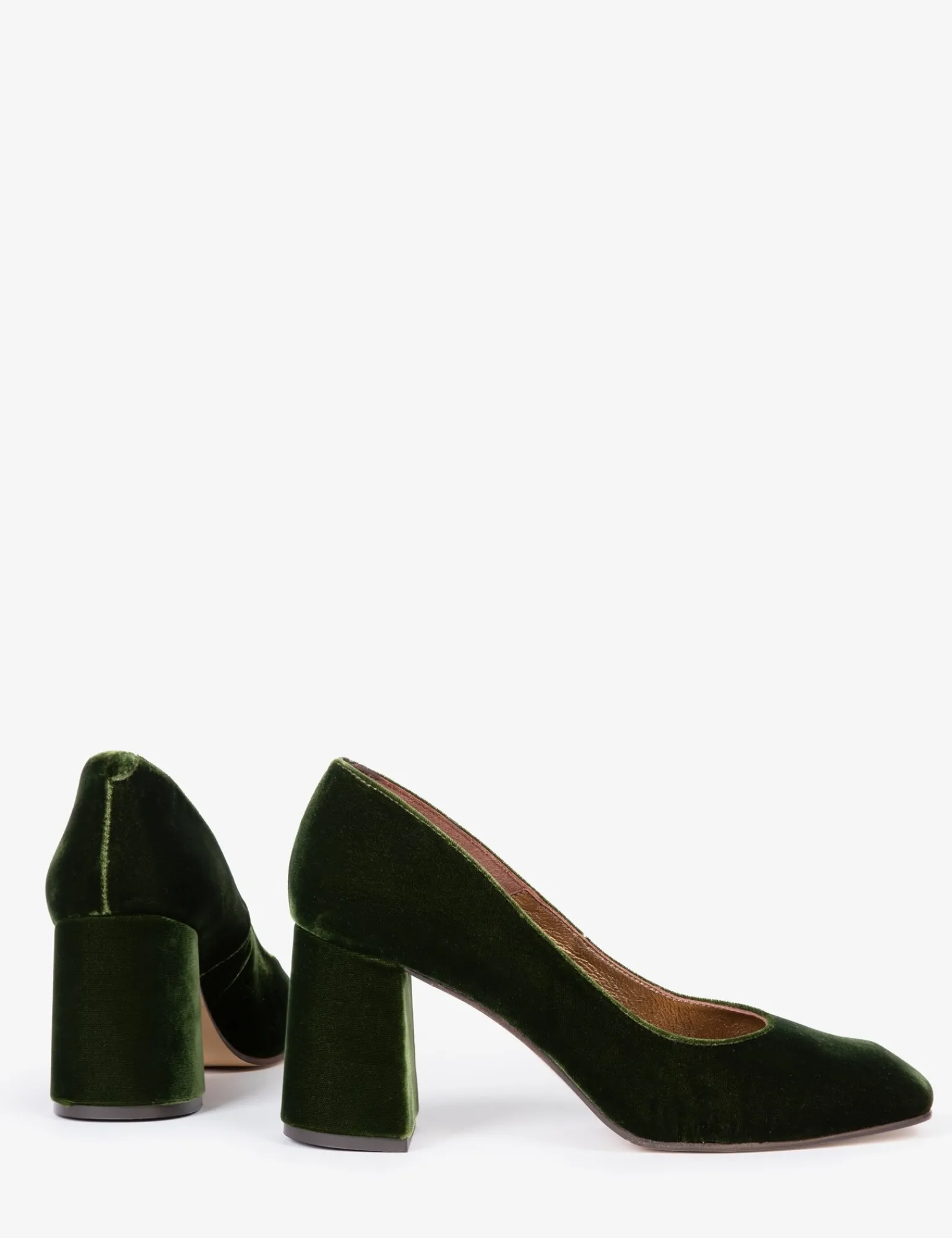 Penelope Chilvers Gamine Velvet Shoe Khaki New