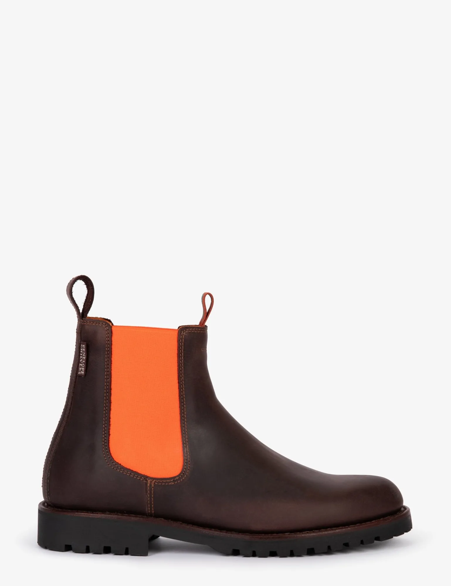 Penelope Chilvers Nelson Leather Boot Conker/NeonOrange Sale