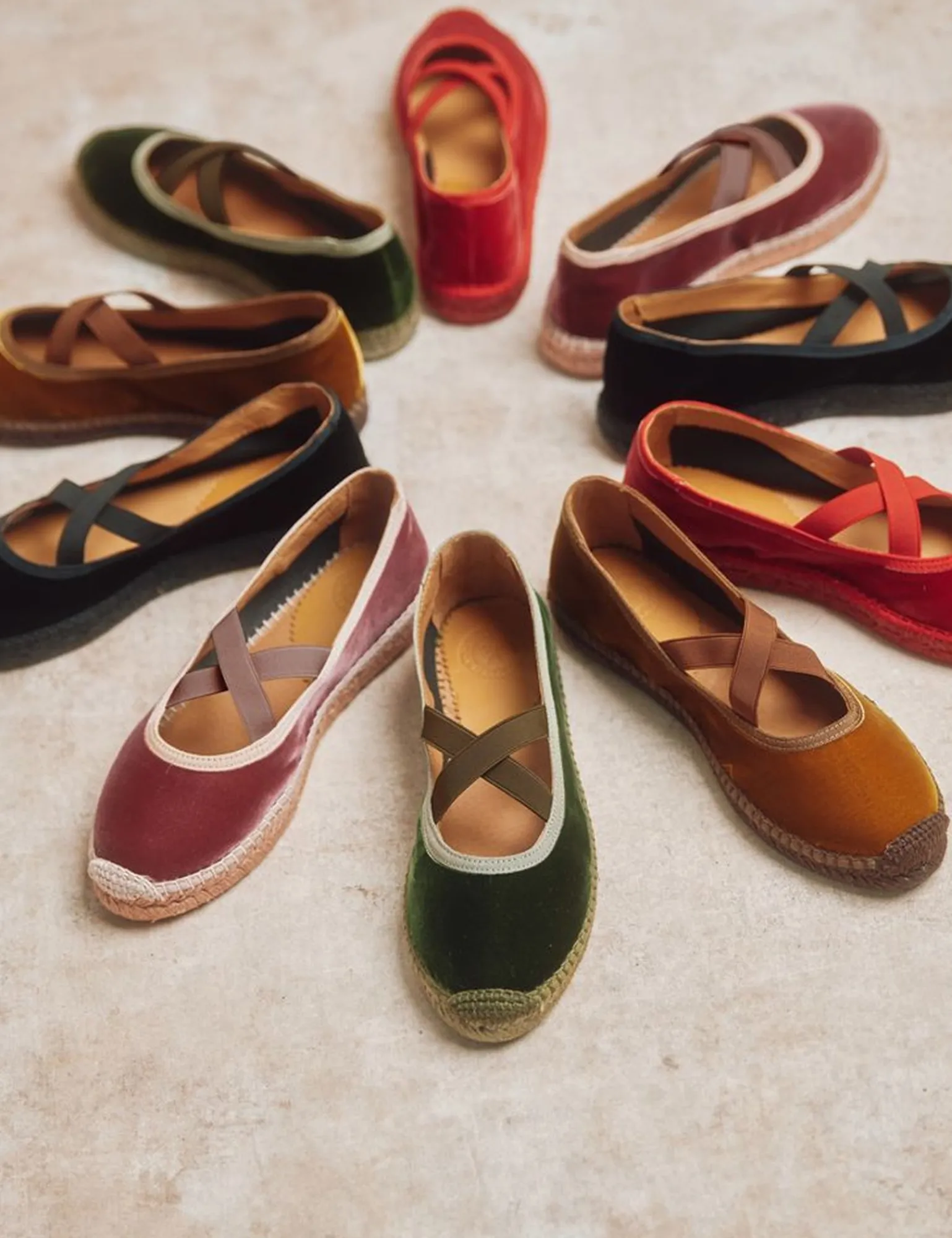 Penelope Chilvers Chico Velvet Espadrille Pink New