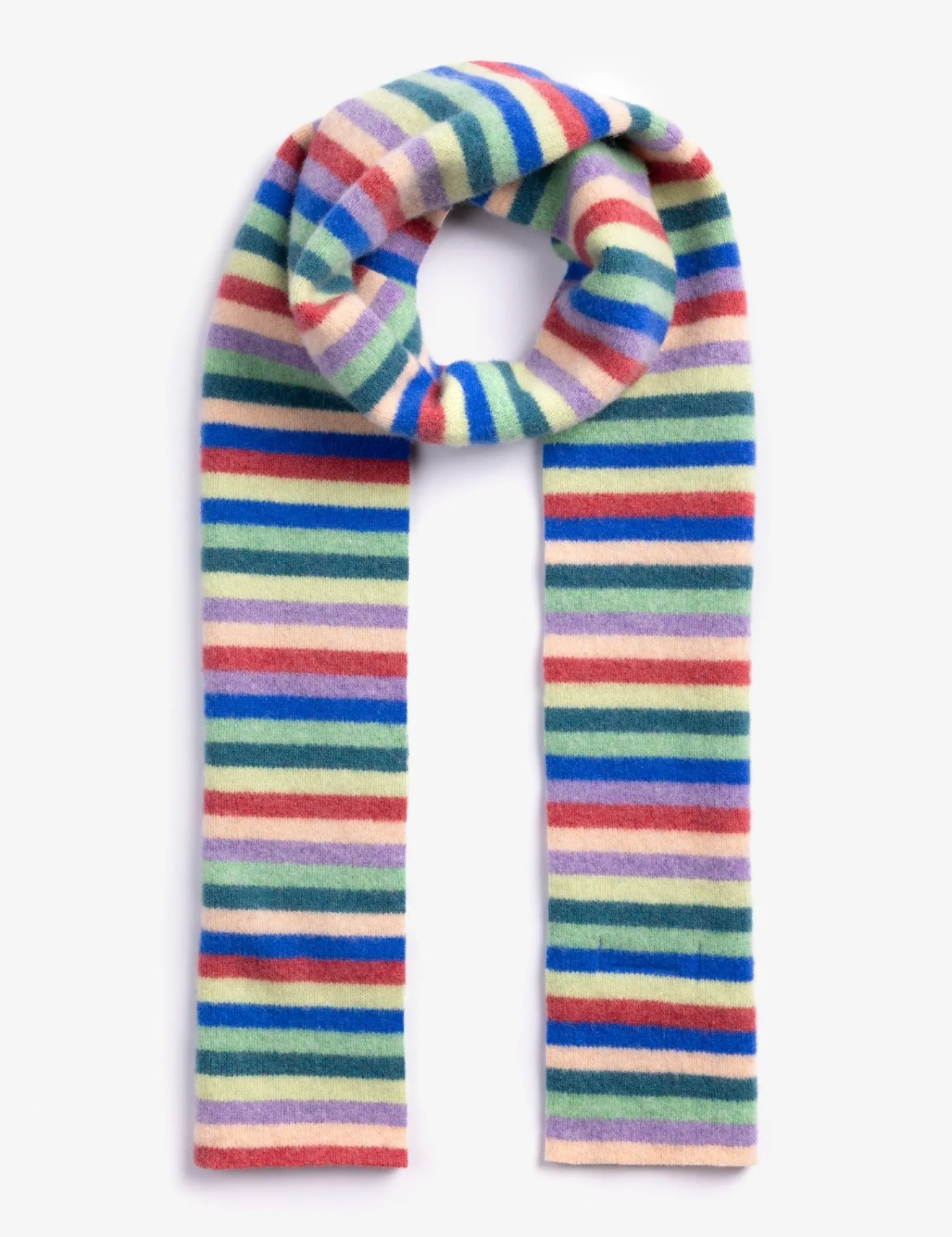 Penelope Chilvers Miro Wool Stripe Scarf Indigo/Multi Sale