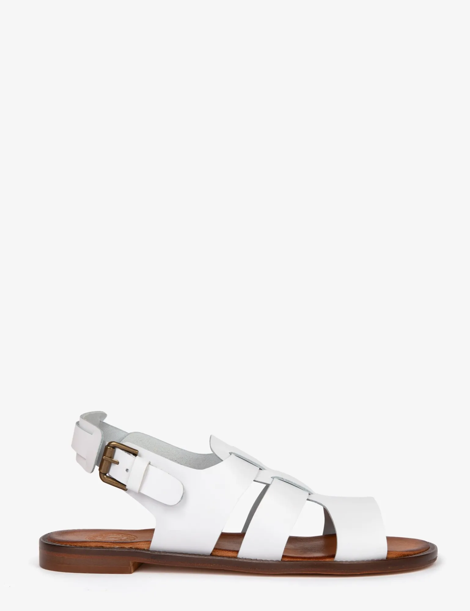 Penelope Chilvers Biscay Leather Sandal White Clearance