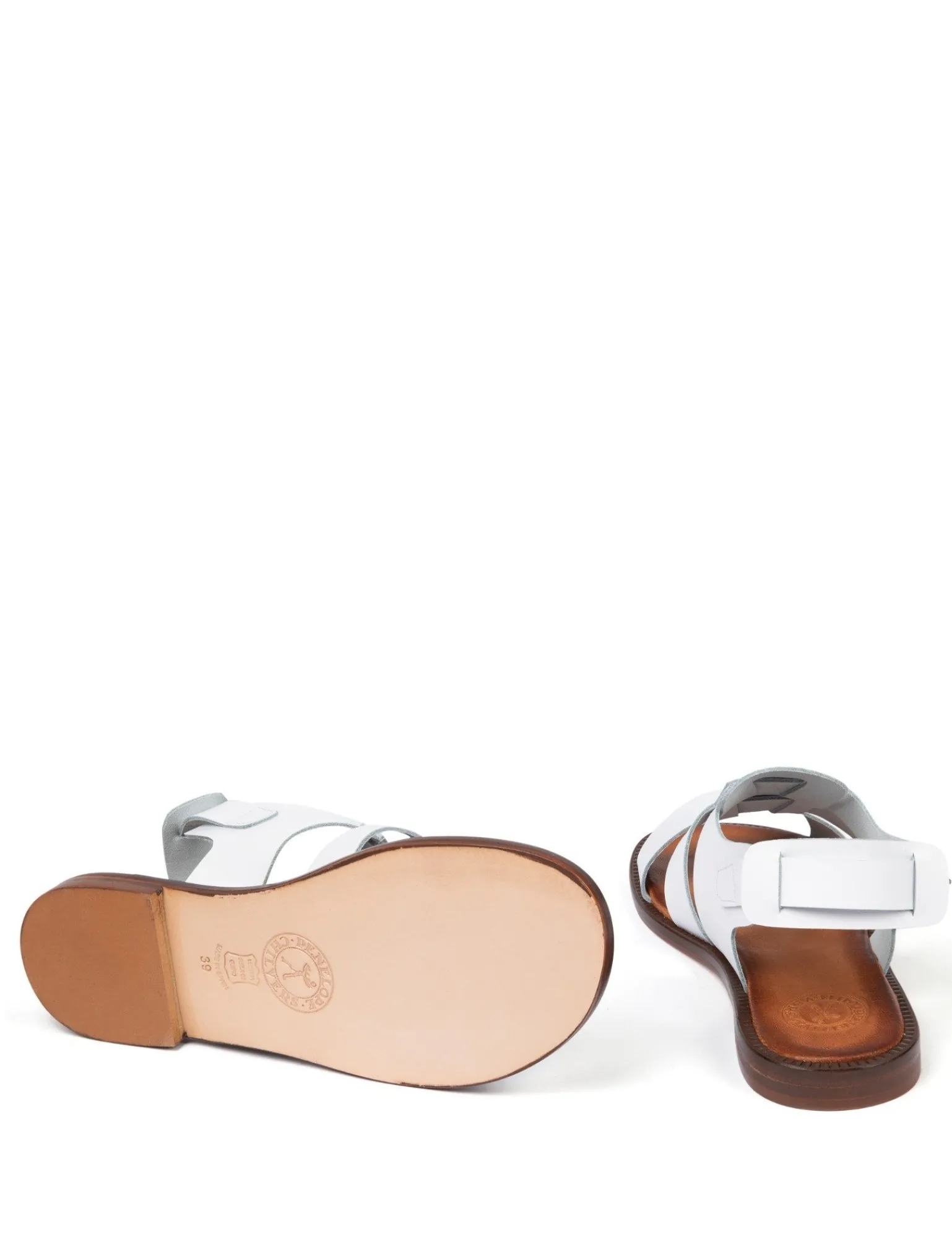 Penelope Chilvers Biscay Leather Sandal White Clearance