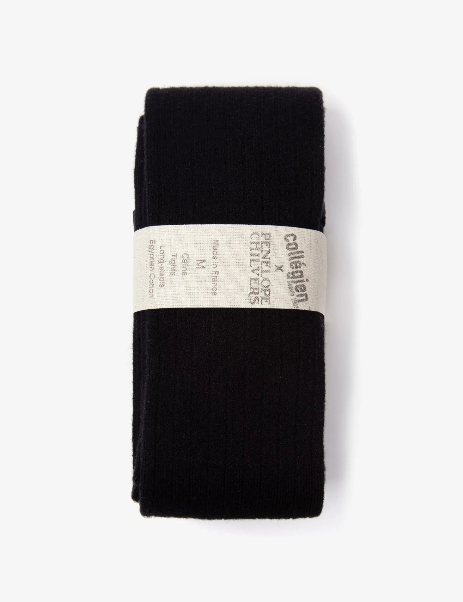 Penelope Chilvers Ribbed Egyptian Cotton Tights Black Online