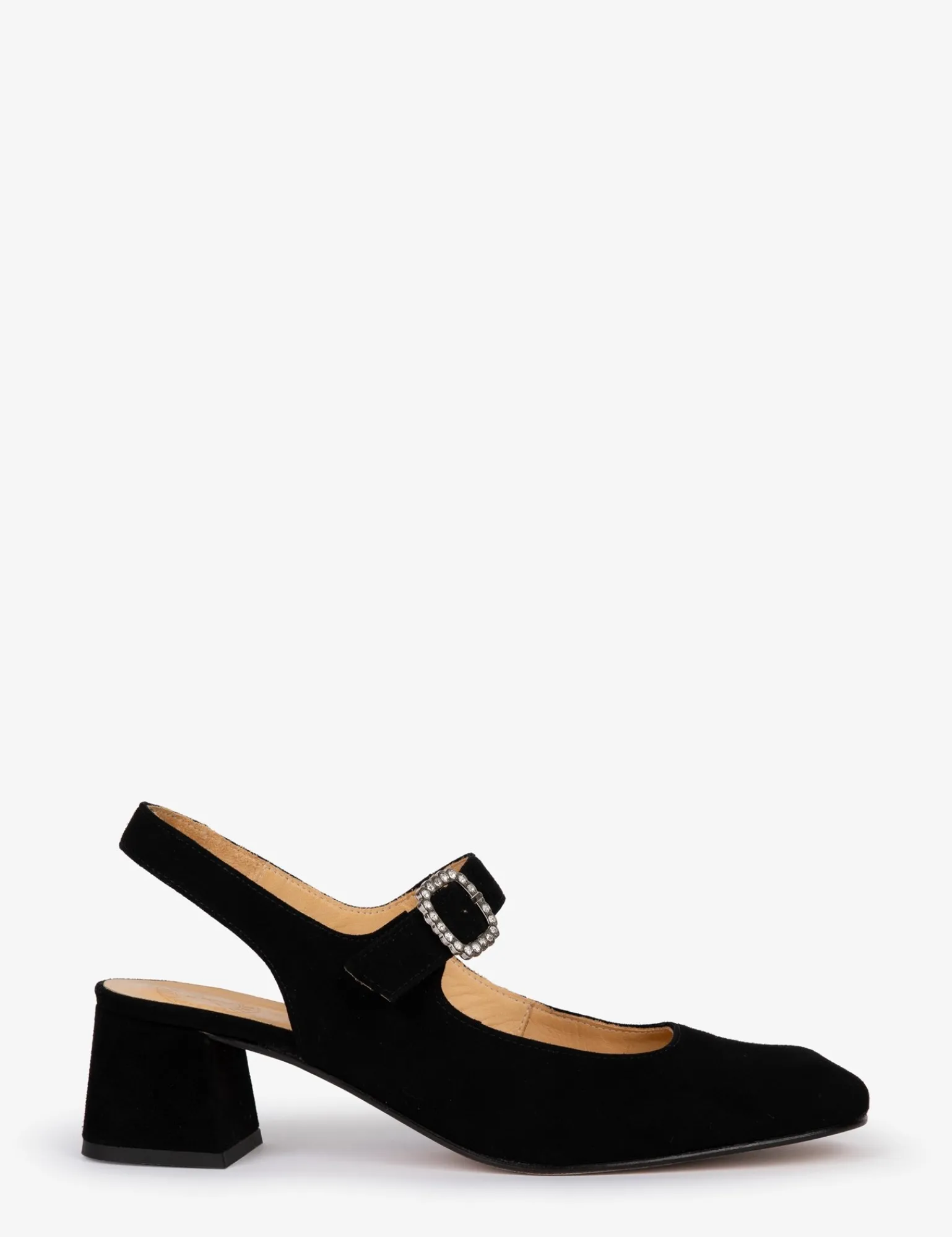 Penelope Chilvers Tiffany Diamante Suede Slingback Black Clearance